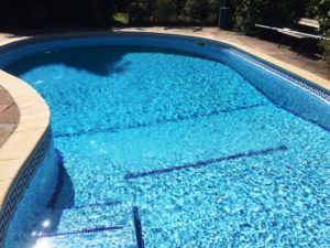 Mosaic tiled Pool After Cleaning in the New Forest